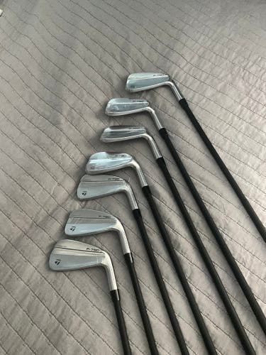 Men's 2023 TaylorMade P-790 Chrome Right Handed Iron Set Stiff Flex Steel Shaft (New)