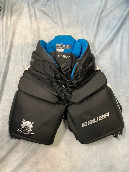 Black Youth Small Bauer Prodigy Hockey Goalie Pants (Used)