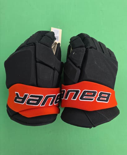 Black Senior Bauer Supreme Ultrasonic Gloves 15" Pro Stock (Ducks)