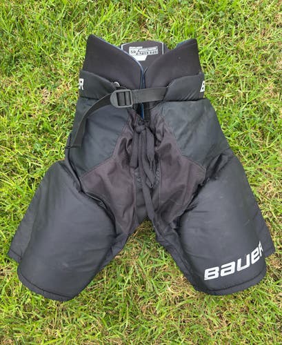 Black Senior Medium Bauer X Hockey Pants