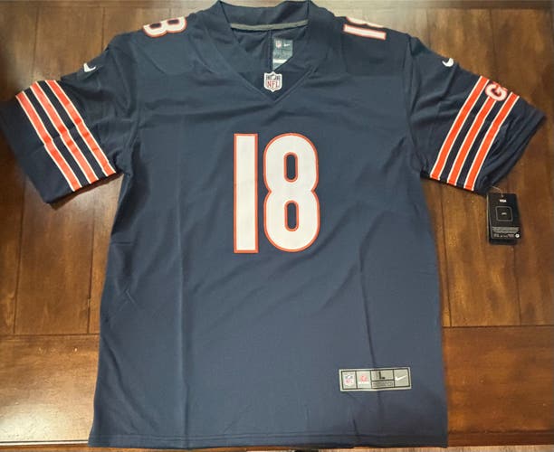 Chicago Bears Caleb Williams #18 Jersey Adult Large Navy Stitched New With Tags