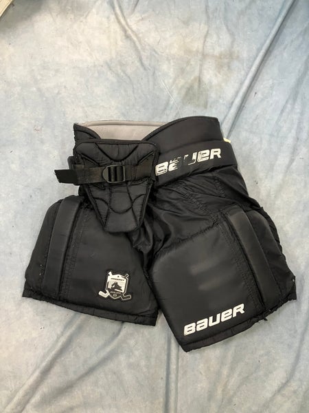 Black Youth Large Bauer Prodigy Hockey Goalie Pants (Used)