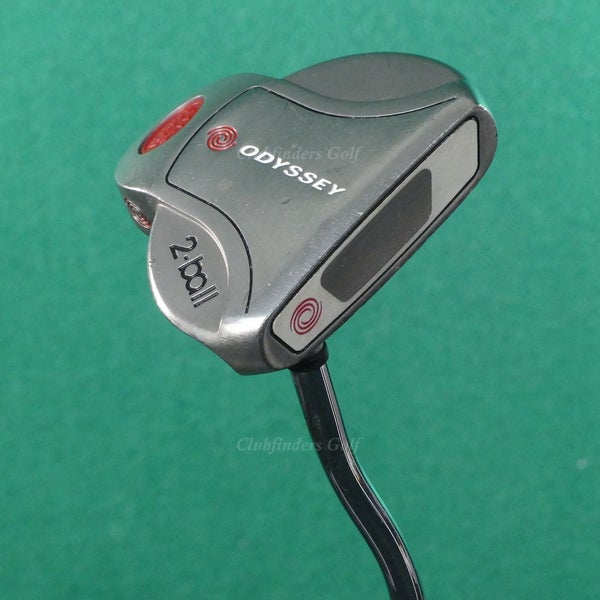 Odyssey White Steel 2-Ball Double-Bend 35.5" Putter Golf Club w/ Super Stroke