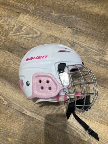 White Youth Bauer Lil Sport Helmet (Used)