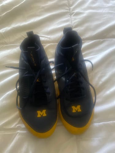 Jordan Vapor Edge Pro 360 Michigan Wolverines Cleats (Navy/Yellow) no box
