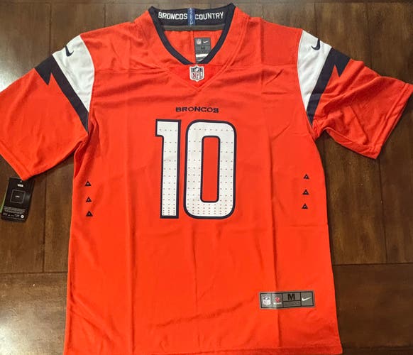 Denver Broncos Bo Nix #10 Adult Medium Jersey Orange NWT