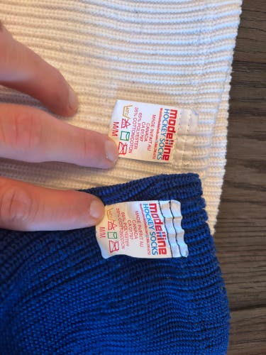 Blue & White Junior Medium Socks (Used)