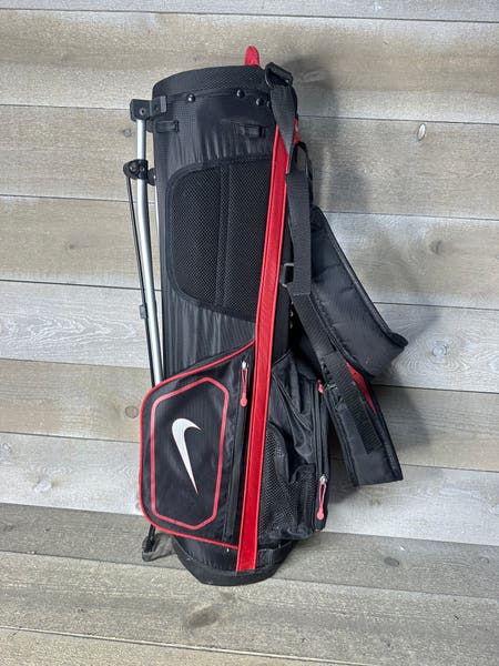Nike Golf Jr Youth Stand Carry Golf Bag 4-Way Divider Red and