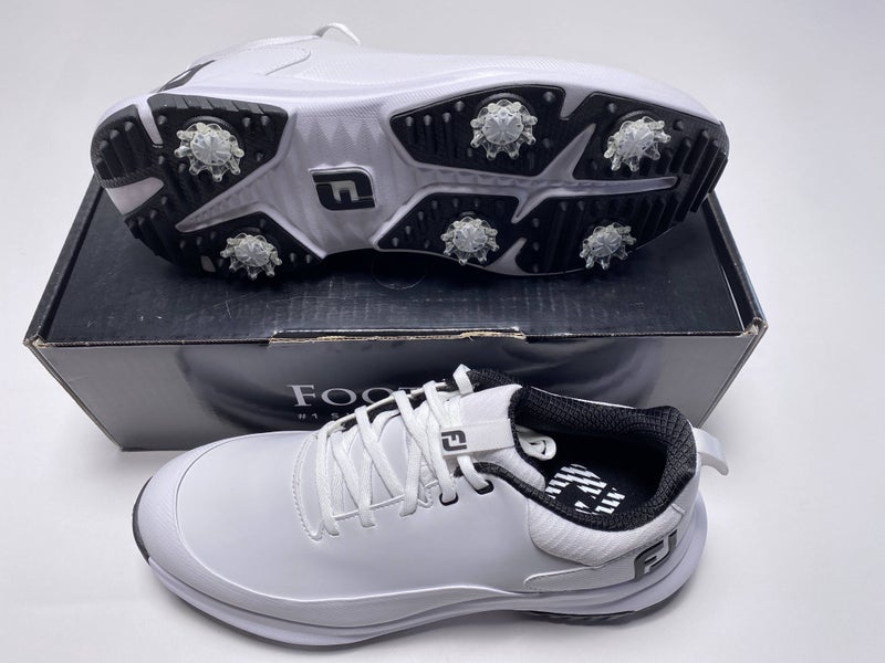 FootJoy FJ Tour Rival Golf Shoes White Black Men's SZ 9 (56958)