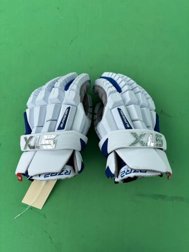 White STX Surgeon RZR2 Lacrosse Gloves Medium