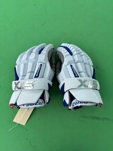 White STX Surgeon RZR2 Lacrosse Gloves Medium
