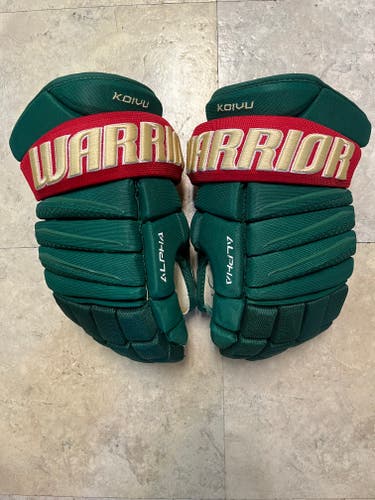 Warrior Alpha Pro Stock MN Wild Mikko Koivu Gloves 15"