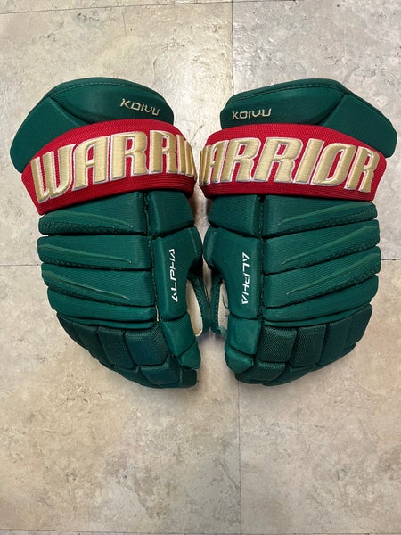 Warrior Alpha Pro Stock MN Wild Mikko Koivu Gloves 15"