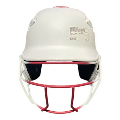 Used Rawlings R16J-R1 Batting Helmet w/Mask White MD 11375-S000366791