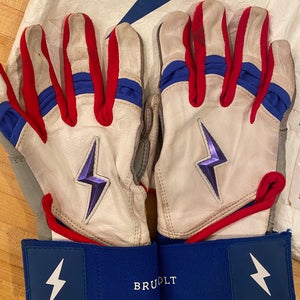 Youth Bruce Bolt Long Cuff, Nimmo Series Batting Gloves- FREE SHIPPING