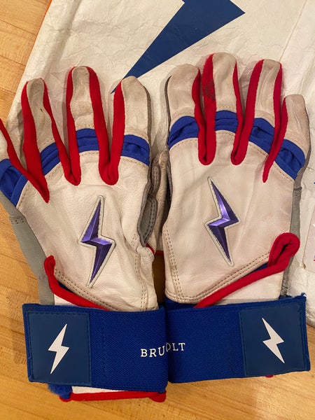 Youth Bruce Bolt Long Cuff, Nimmo Series Batting Gloves- FREE SHIPPING
