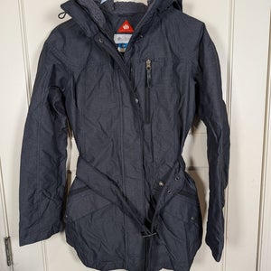 Columbia Beverly Mountain II Omni Heat Hooded Parka Women's Size: S Belted Gray