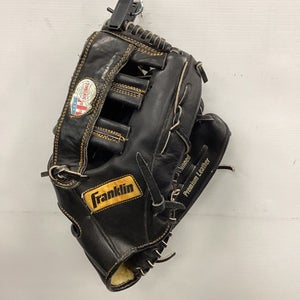 Used Franklin PREMIUM LEATHER BB/SB Glove RH Throw Black 13" 11851-S000038512