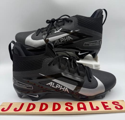Nike Alpha Menace 4 Elite Football Cleats Black Silver FD7036-002 Men's Sz 11.5 NEW