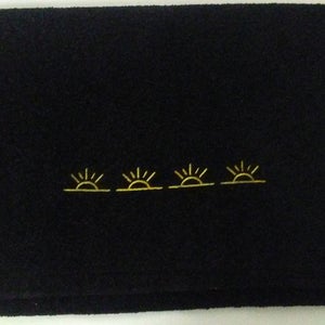 TP Mills Sunrise Towel (Black, 42" x 17", AME) Golf NEW