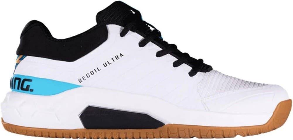*NIB* MEN'S SALMING RECOIL ULTRA INDOOR / SQUASH (WHT/BLK/CYAN) #1233072-0707