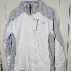 The North Face Dryvent Rain Jacket Women's Size: XL Gray White Outdoors Hiking