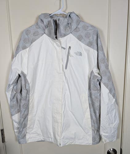 The North Face Dryvent Rain Jacket Women's Size: XL Gray White Outdoors Hiking