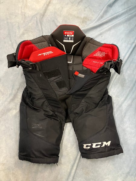 Black Junior Medium CCM Jetspeed FT4 Pro Hockey Pants (Used)