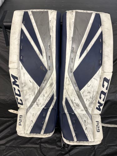 Blue 34" Senior CCM Premier P2.9 Goalie Leg Pads (Used)