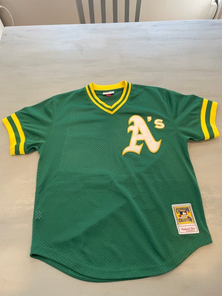 Rickey Henderson Green Men's Mitchell & Ness Jersey
