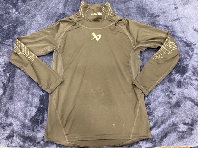 Black Youth Large Bauer Kevlar Shirt (Used)