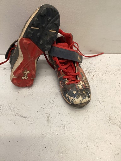 Used Under Armour BH BASEBALL CLEATS SZ 4 BB/SB Cleats Navy Blue Junior 04 11443-S000198360