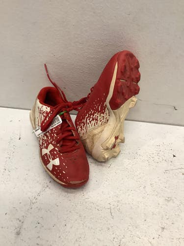 Used Under Armour 12K BB/SB Cleats Red Junior 01 11443-S000198355
