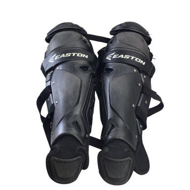 Used Easton QWIKFIT Catchers Leg Guards Black Youth 11760-S000082798