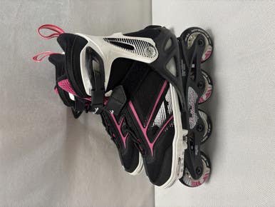 Used Rollerblade SPITFIRE XT G 5-8 Junior Rec Fitness Skates Black Adjustable 11490-S000265848