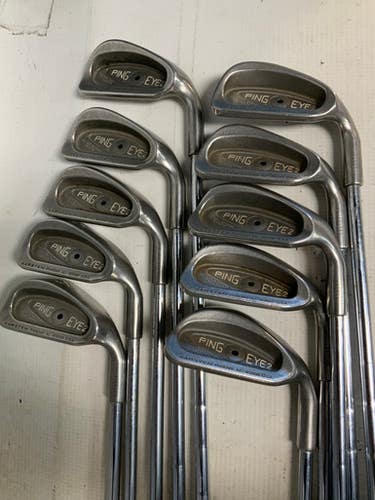 Used Ping EYE 2 BLACK DOT Mens Iron Set RH 2I-SW 11823-S000034677