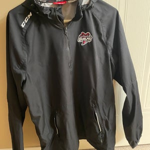 Black Men's Large CCM Jacket with Guelph Storm Logo