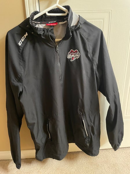 Black Men's Large CCM Jacket with Guelph Storm Logo