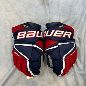 Red/Blue Senior Bauer Vapor Hyperlite Gloves 13" (Used)