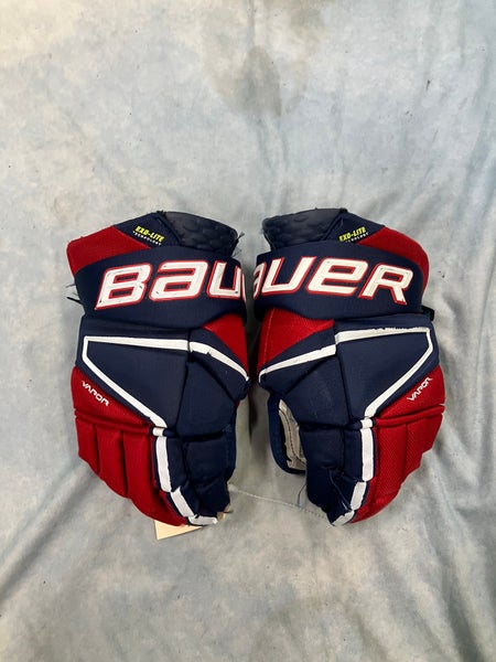 Red/Blue Senior Bauer Vapor Hyperlite Gloves 13" (Used)
