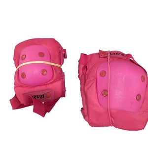 Used Razor PINK ELBOW AND KNEE PADS Bike Shoulder Pads Pink S/M 11347-S000256744