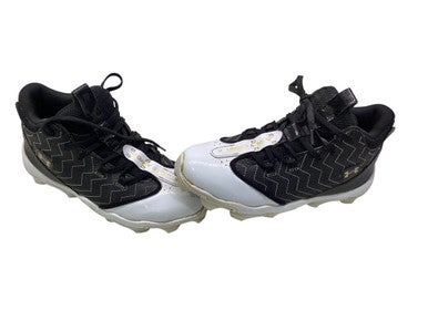 Used Under Armour BH SHOW BLK/WHT CLEAT BB/SB Cleats Black And White Junior 04.5 11347-S000256722