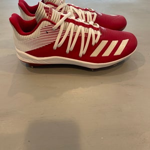 Adidas Adizero Afterburner Red Men's Size M 10.5 (W 11.5) Adult Low Top Metal (New)
