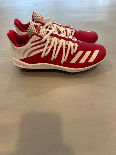 Red Men's Size M 10.5 (W 11.5) Adult Adidas Adizero Afterburner Low Top Metal (New)