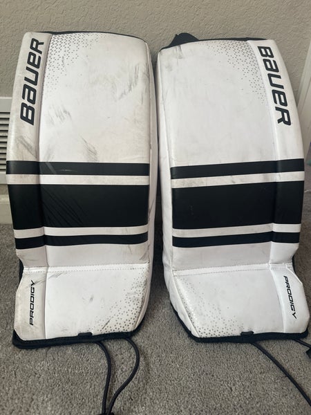 Medium Bauer GSX Prodigy Goalie Leg Pads (Used) M22 S20 Prodigy GSX