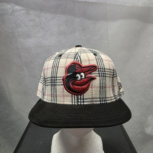 NWS Baltimore Orioles White Plad New Era 59fifty 7 3/8 MLB