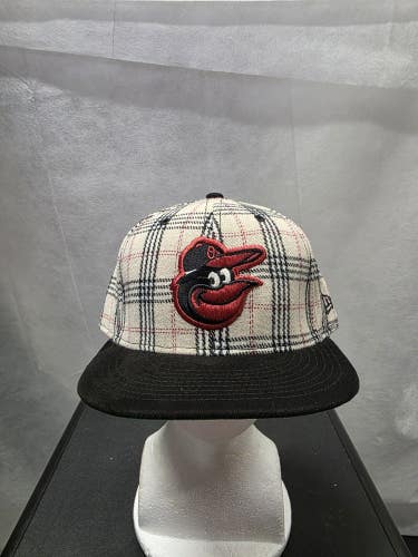 NWS Baltimore Orioles White Plad New Era 59fifty 7 3/8 MLB
