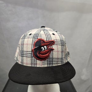 NWS Baltimote Orioles White Plad New Era 59fifty 7 1/2 MLB