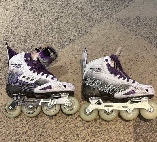 Used Bauer Mission Inline Skates size 8.5