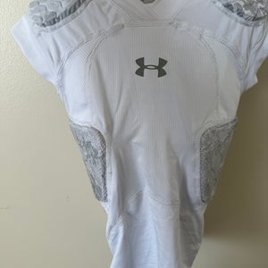 White Small Boys Under Armour padded Shirt (Used)